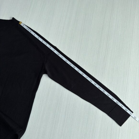 TREASURE & BOND Relaxed V Neck Sweater XS Black High Low Drop Shoulder Tunic New - Picture 9 of 13